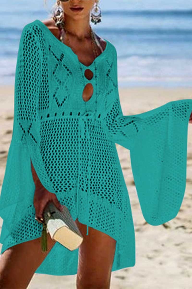 Pareo playero de punto hueco (4 colores)