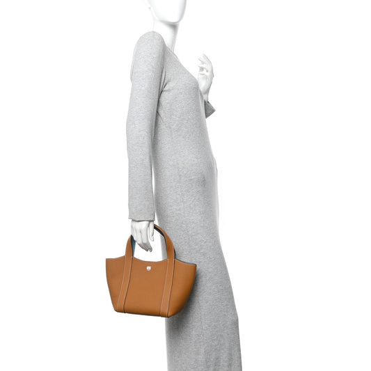 Taurillon Gex Duo Tote Bag BB Cannelle Azur