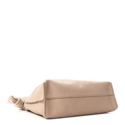 Nappa Calfskin Medium Flamenco Knot Clutch Sand