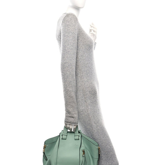Soft Grained Calfskin Medium Hammock Shoulder Bag Light Green