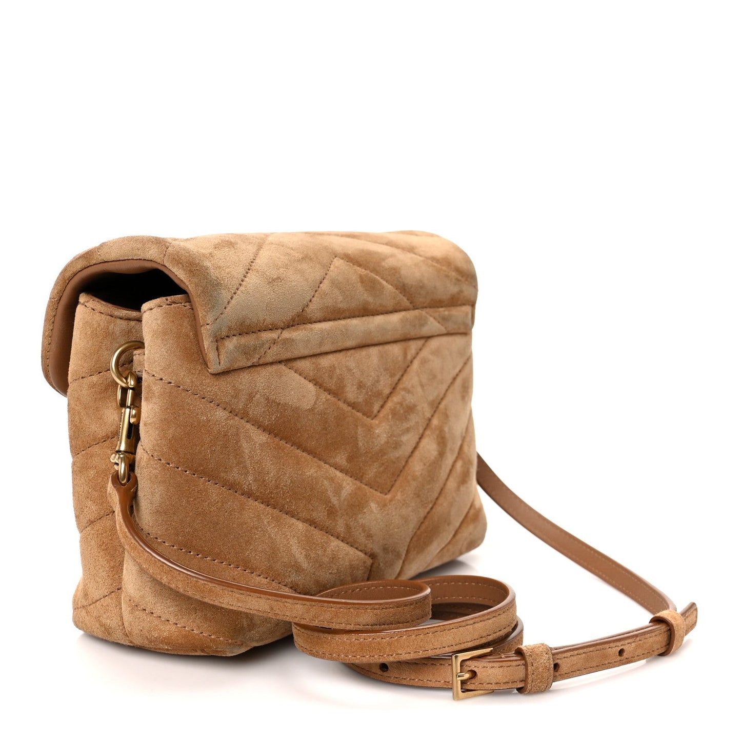 Suede Toy Loulou Shoulder Bag Cinnamon