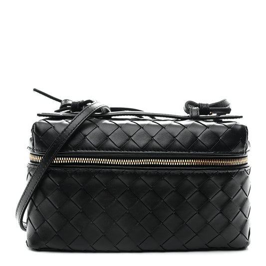 Calfskin Intrecciato Bang Bang Vanity Case Black