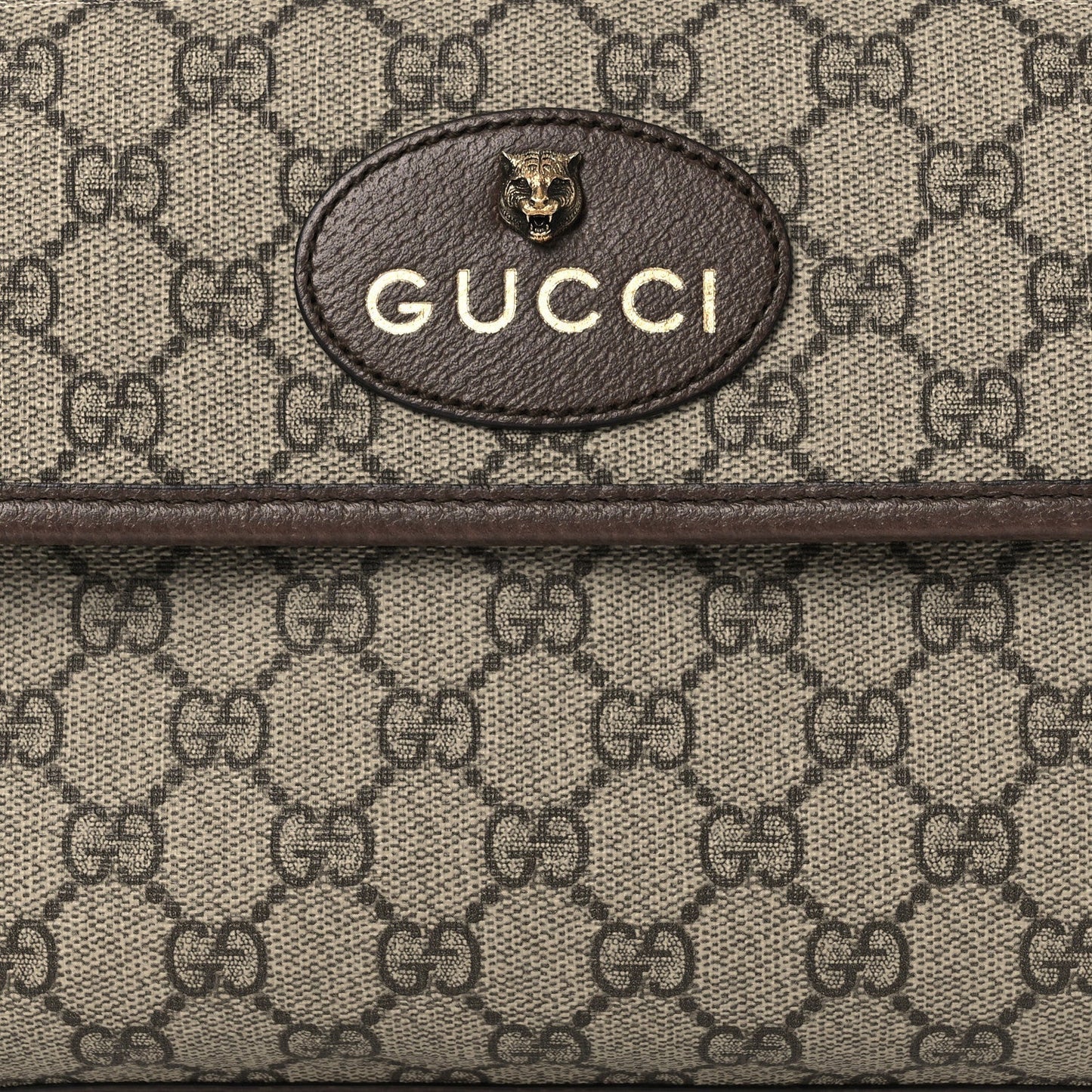 GG Supreme Monogram Neo Vintage Web Belt Bag Brown