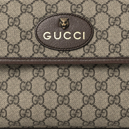 GG Supreme Monogram Neo Vintage Web Belt Bag Brown