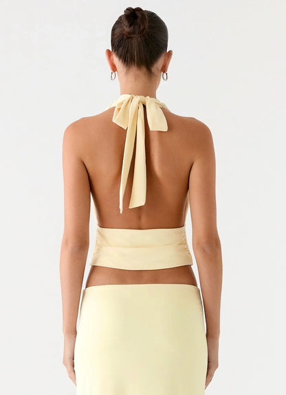 Ashi Cowl Top - Yellow