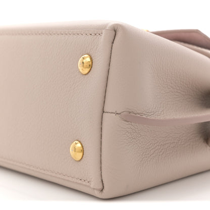 Soft Calfskin Mini Lockme Ever Greige