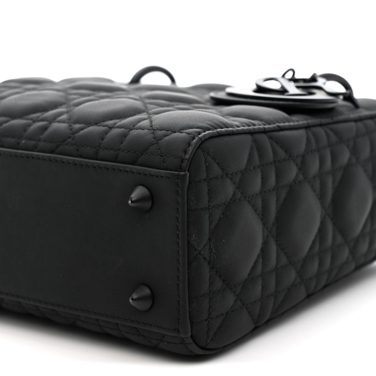 Ultra Matte Calfskin Cannage Small My ABCDior Lady Dior Black