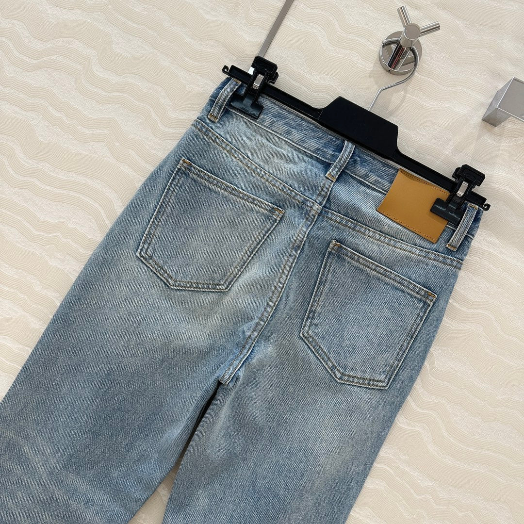 YSL Pant Light Blue Cotton