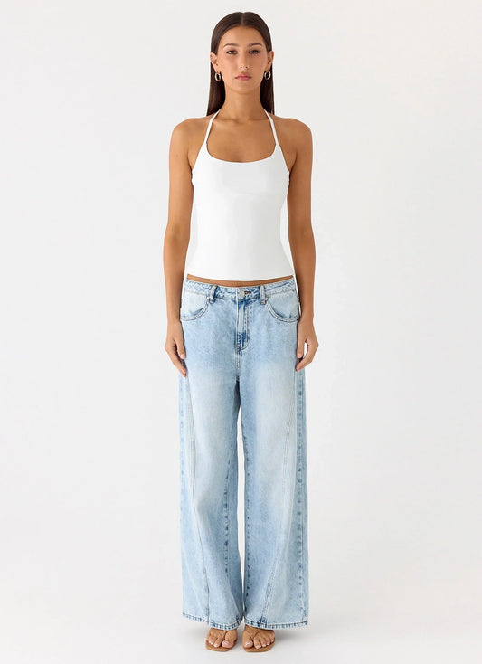 Chauncey Halter Top - White