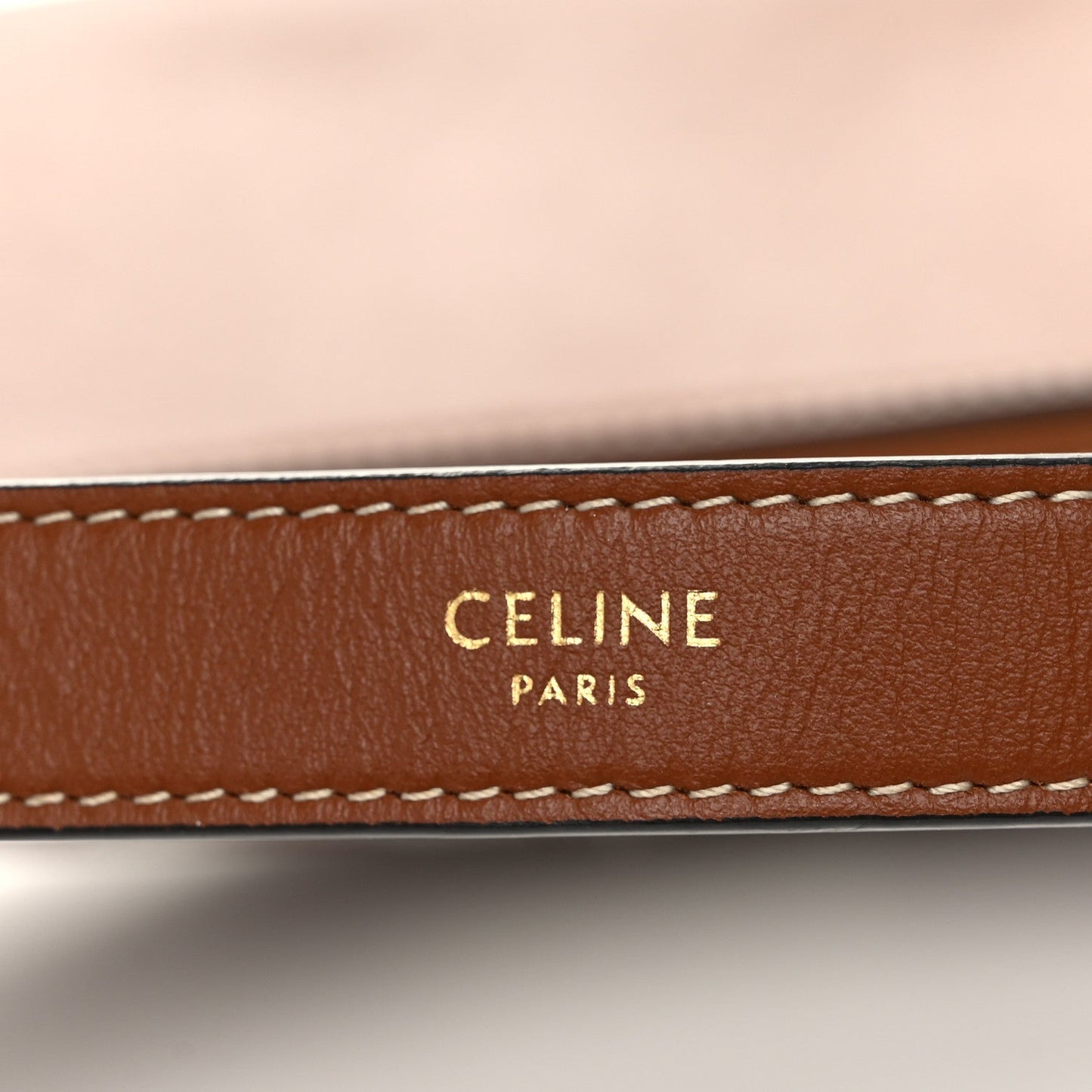 Smooth Calfskin Triomphe Embroidered Ava Shoulder Bag Tan