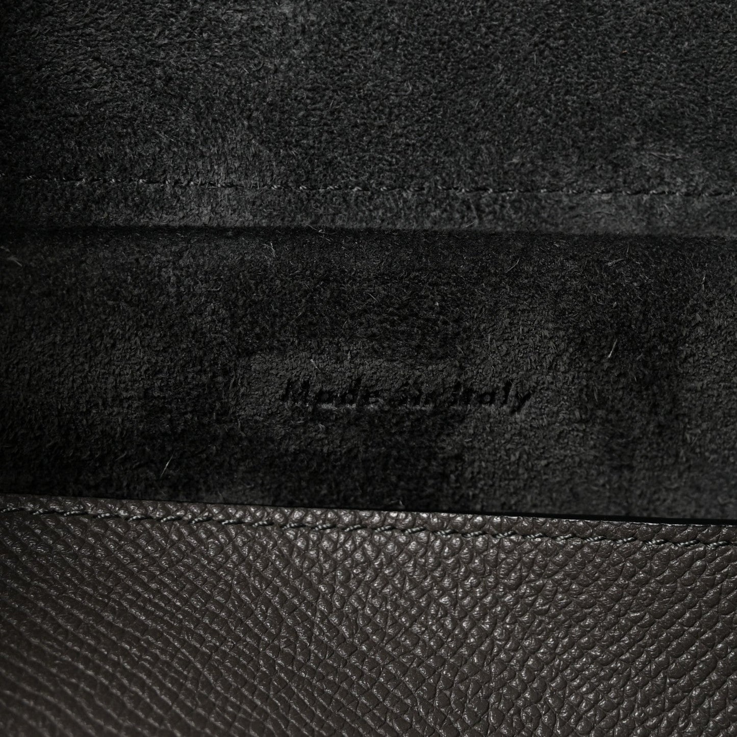 Baby Grained Calfskin Micro Belt Bag Grey