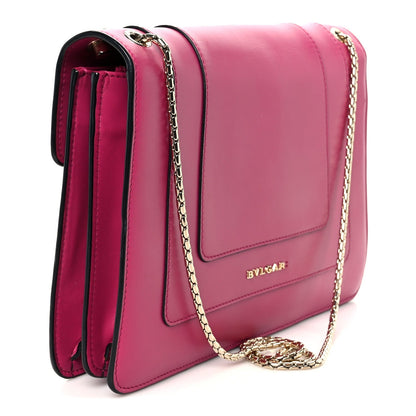 Calfskin Serpenti Forever Snake Strap Crossbody Bag Pink