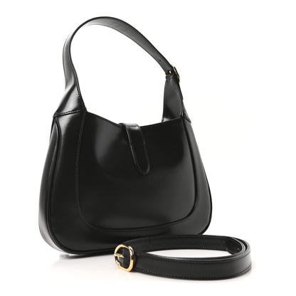 Boarded Dyana Lux Calfskin Small Jackie 1961 Hobo Black