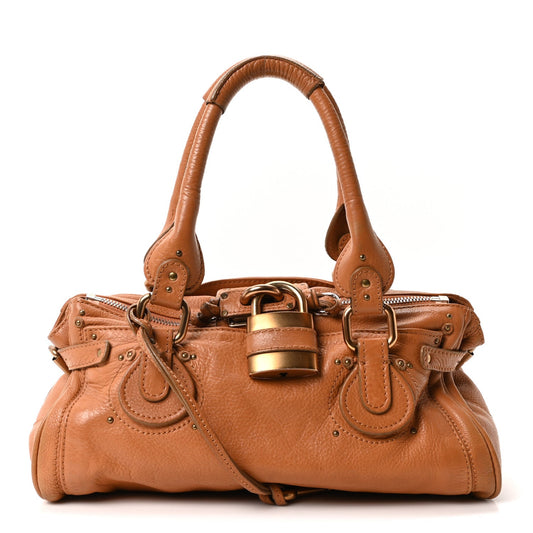 Calfskin Medium Paddington Satchel Tan
