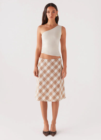 Lenny One Shoulder Top - Ecru
