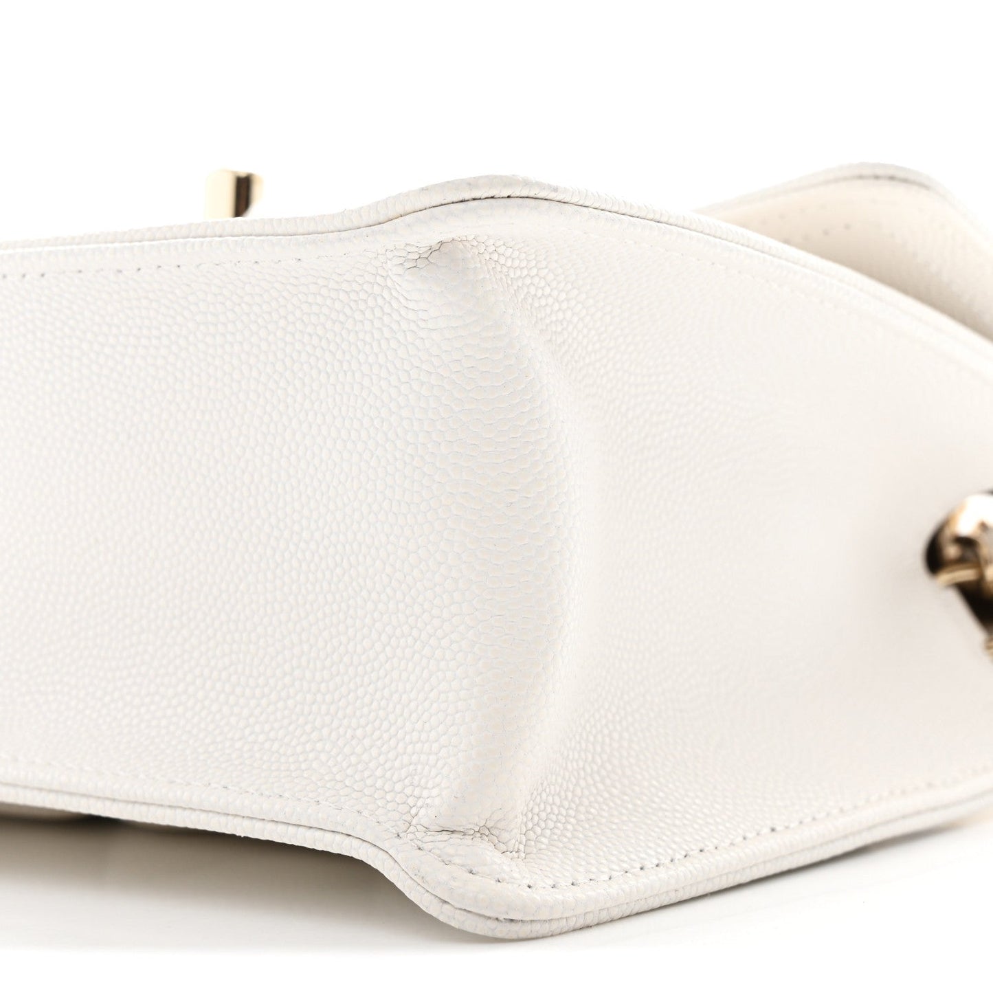 Caviar Quilted Mini Sweet Classic Flap White