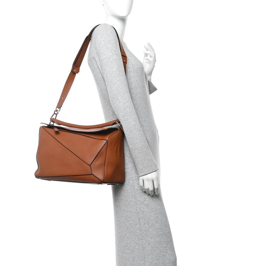 Calfskin Large Puzzle Bag Tan