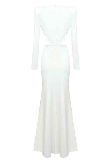 Martina V-neck Ruched Maxi Dress