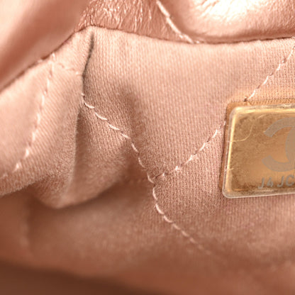 Metallic Calfskin Quilted Mini Chanel 22 Copper