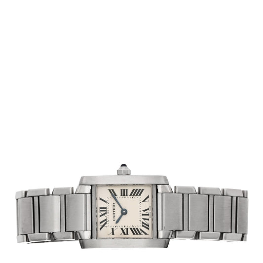 Stainless Steel 20mm Tank Francaise Quartz Watch