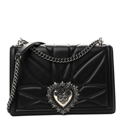 Calfskin Large Devotion Crossbody Bag Black