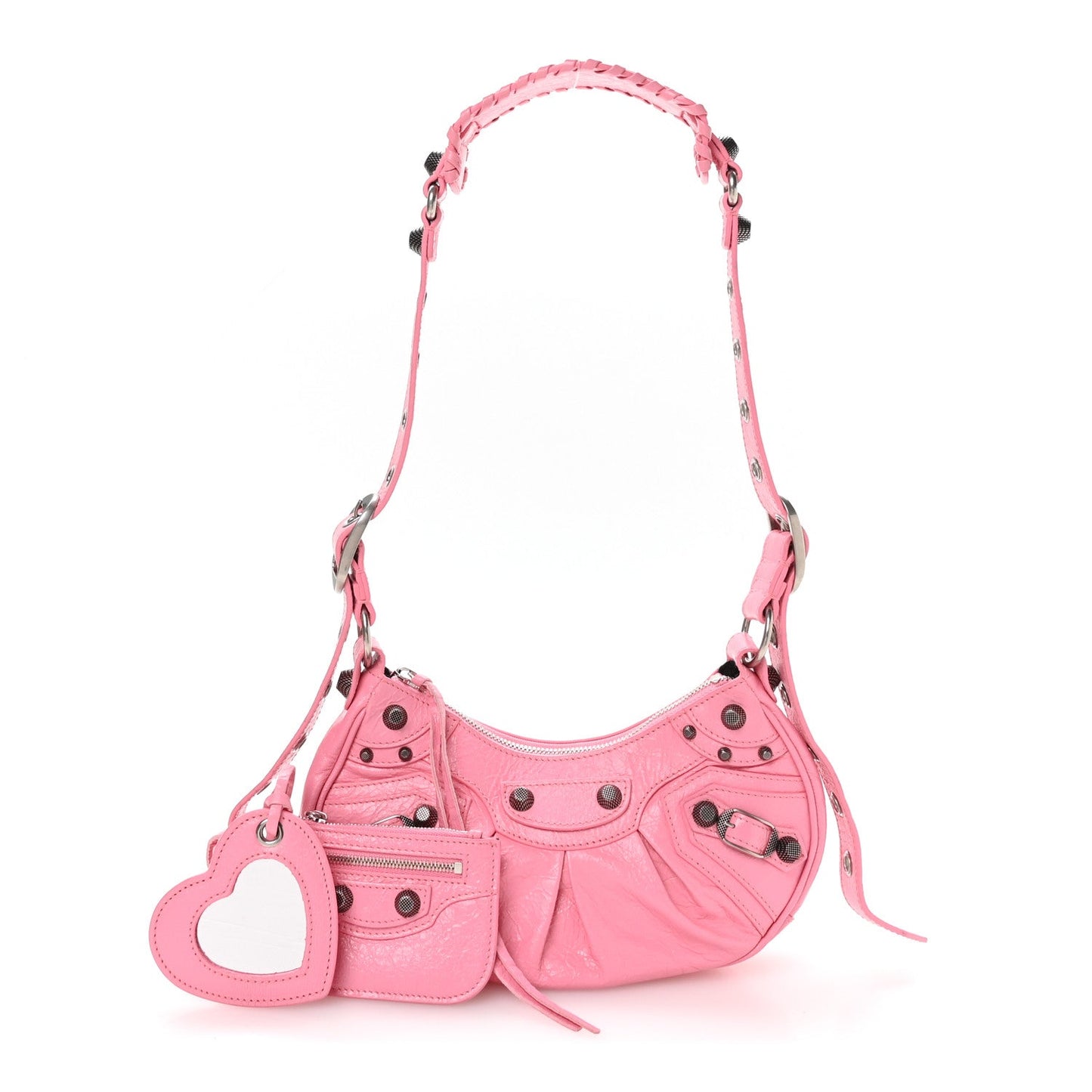 Agneau Arena Le Cagole Shoulder Bag XS Candy Pink