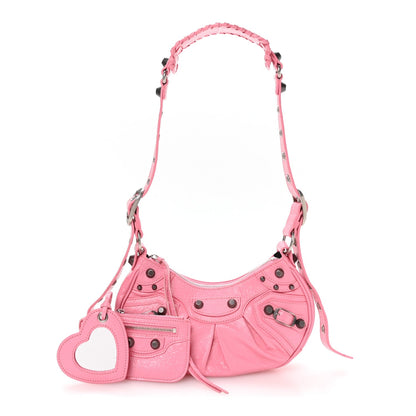Agneau Arena Le Cagole Shoulder Bag XS Candy Pink