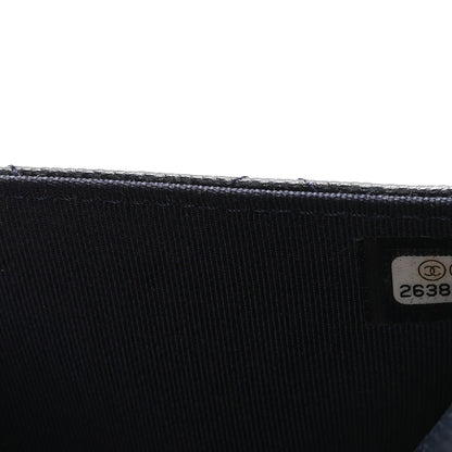 Caviar Quilted Wallet on Chain WOC Navy Blue