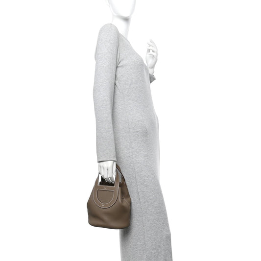 Taurillon Clemence Swift In-The-Loop 18 Bag Etoupe