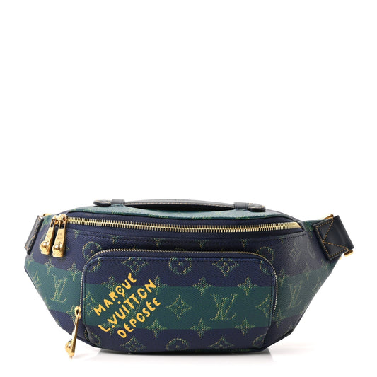 Monogram Heritage Rush Bumbag Blue Stripes