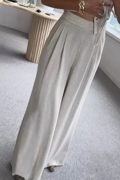 Conjunto de dos piezas de top y pantalón de tiras para mujer Commuter All-Match