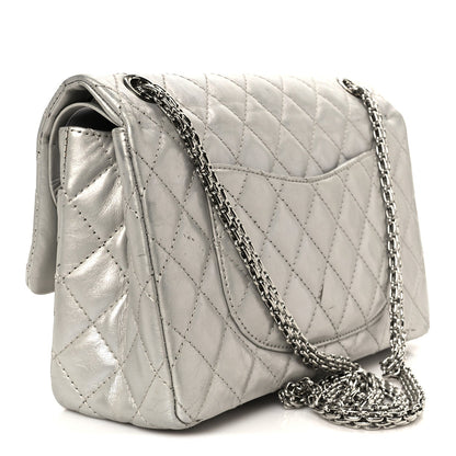 Metallic Lambskin Quilted 2.55 Reissue 226 Flap Silver