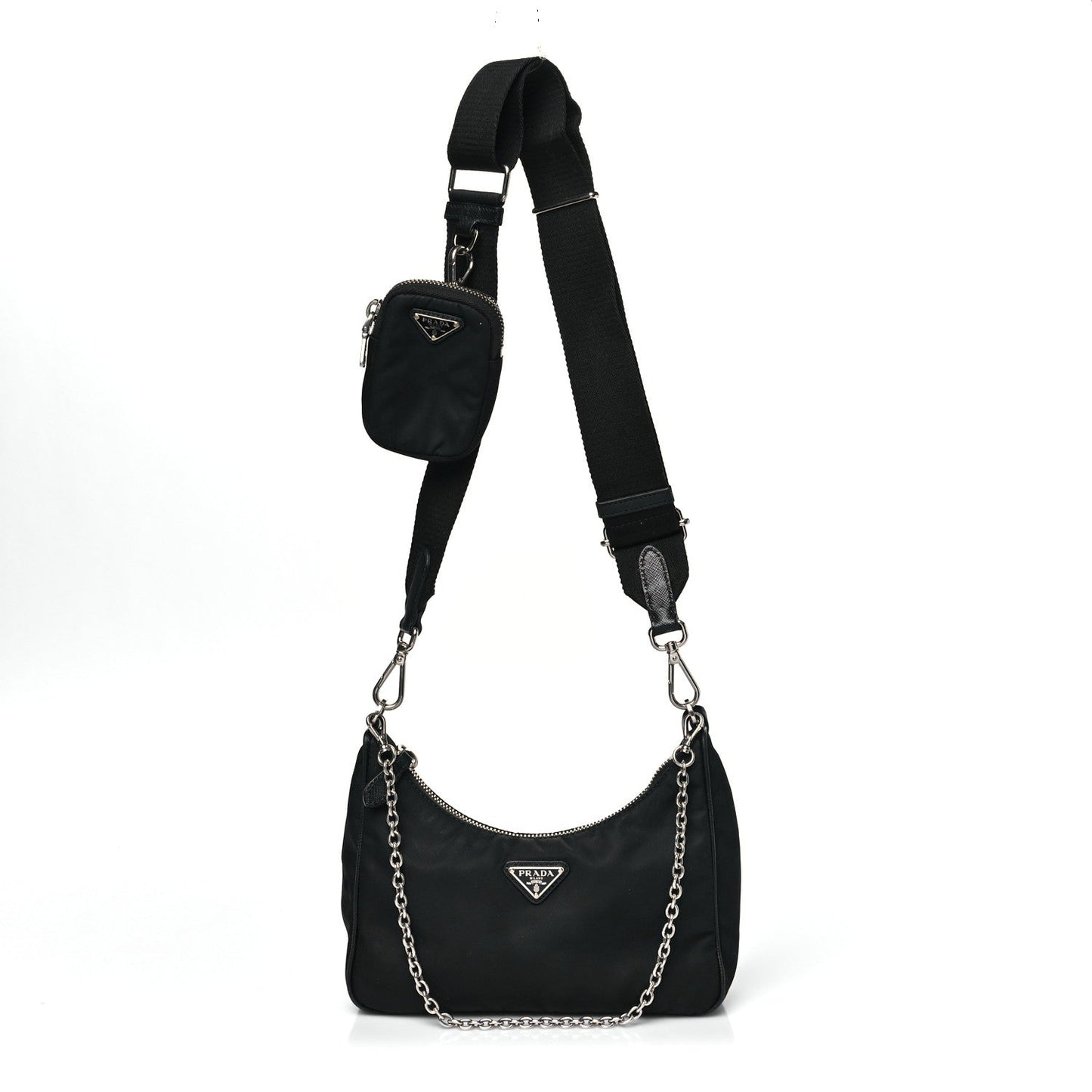 Re-Nylon Saffiano Re-Edition 2005 Shoulder Bag Black