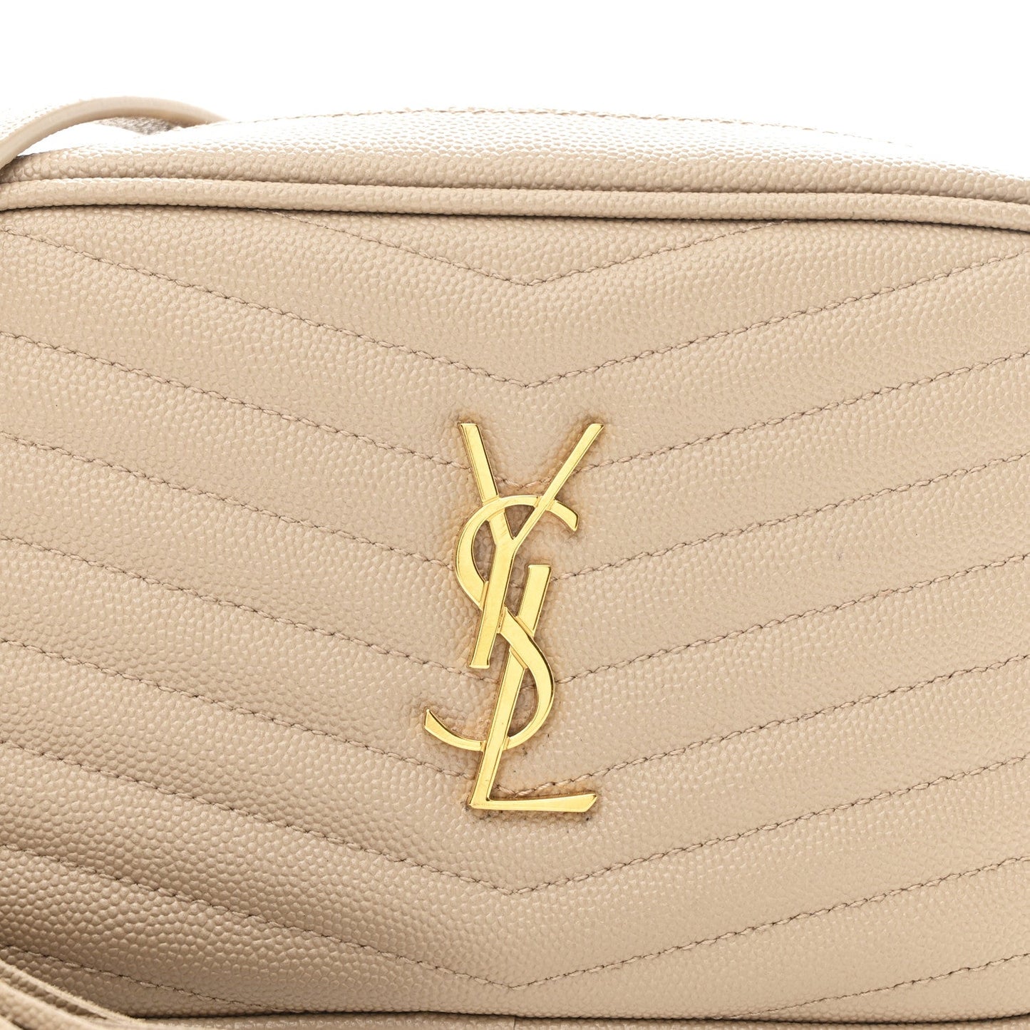 Grain De Poudre Matelasse Monogram Mini Lou Camera Bag Dark Beige