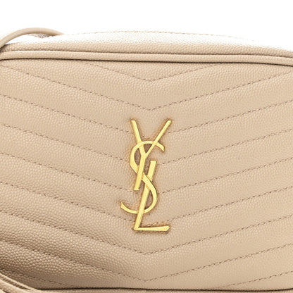 Grain De Poudre Matelasse Monogram Mini Lou Camera Bag Dark Beige