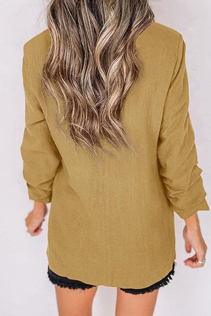 Chaqueta de punto con solapa lisa y bolsillo falso