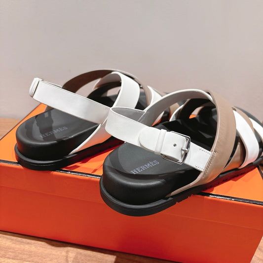 HM 25 Heracles Sandal White Nude Calfskin