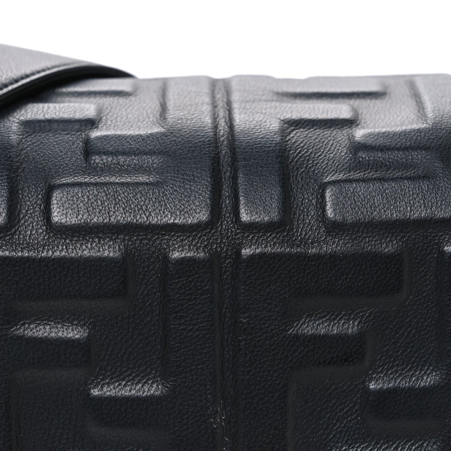 Nappa FF 1974 Embossed Baguette Black