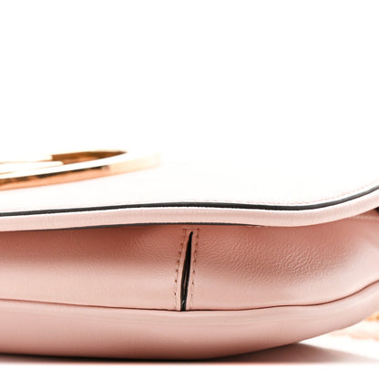 Roxy Calfskin Blondie Chain Shoulder Flap Bag Powder Pink