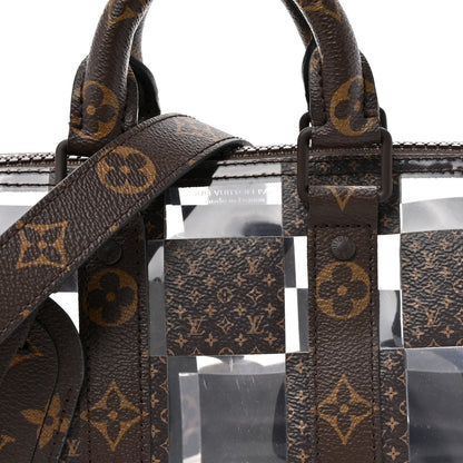 PVC Monogram Chess Keepall Bandouliere 25