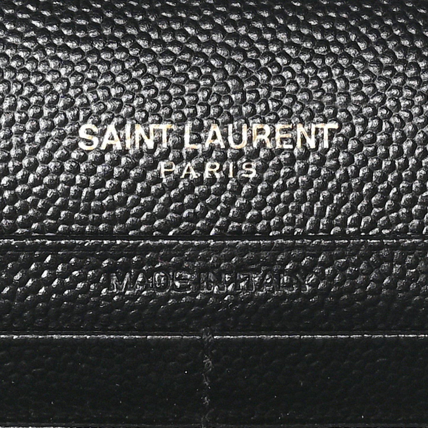 Grain De Poudre Matelasse Chevron Monogram Chain Wallet Black