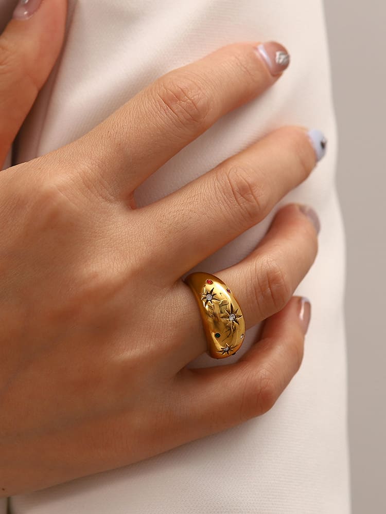 Anillo de cúpula de noche estrellada 