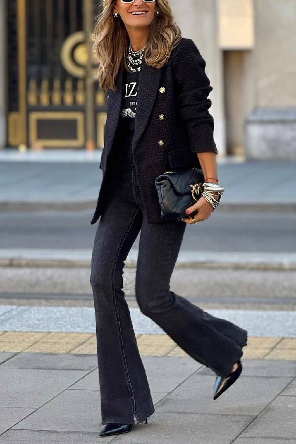Chaqueta extragrande con puntadas en contraste