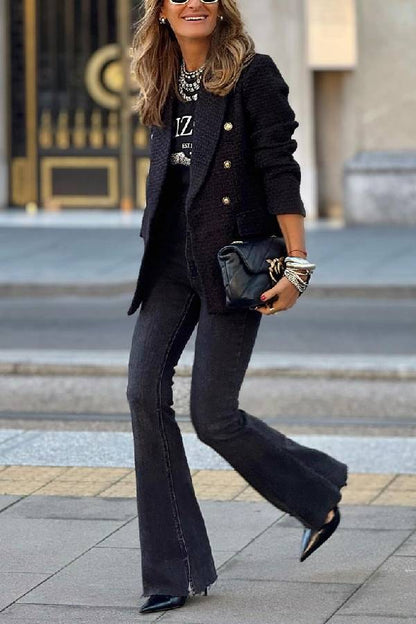 Chaqueta extragrande con puntadas en contraste