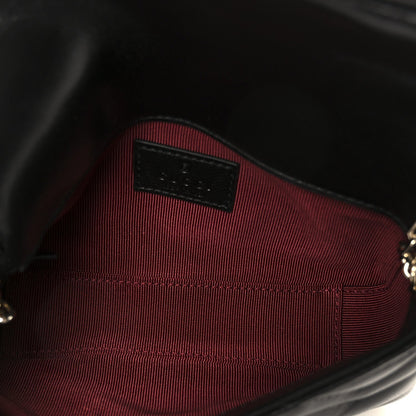 Lambskin Matelasse Mini GG Marmont Shoulder Bag Black
