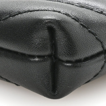 Calfskin Matelasse Mini GG Marmont Chain Bag Black