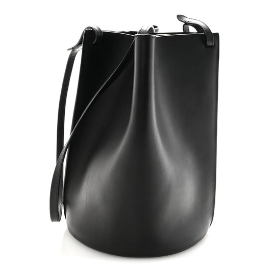 Smooth Calfskin Medium Pinched Bag Black