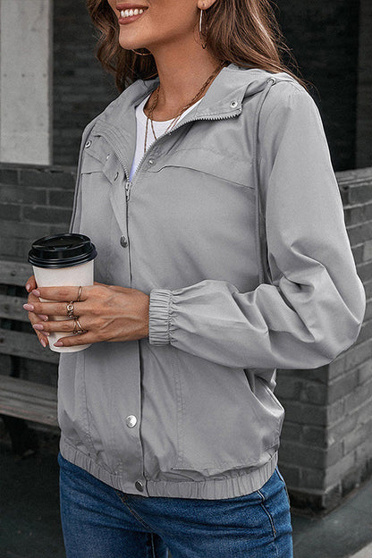 Ropa deportiva informal con capucha y cuello sólido