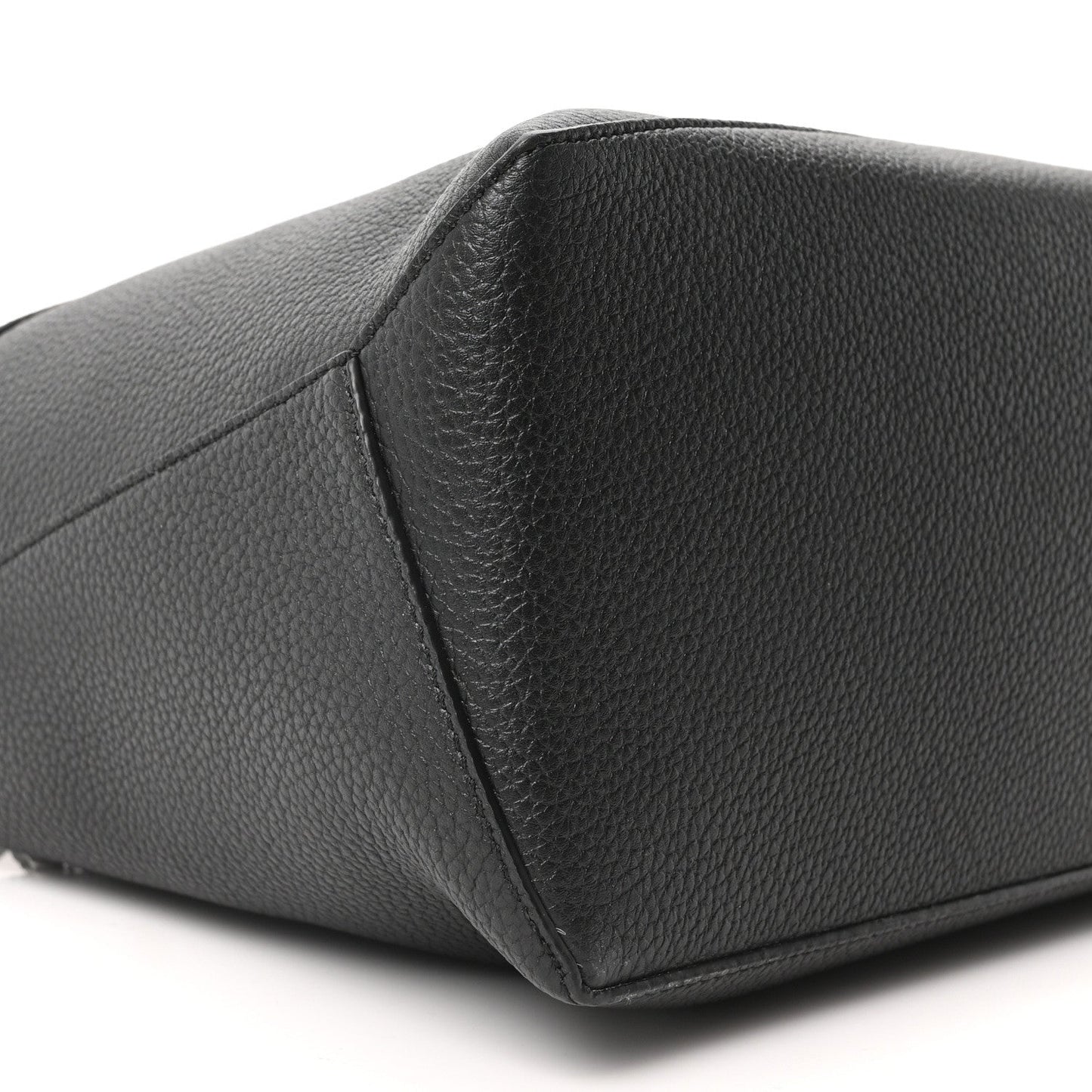Grained Calfskin Large Puzzle Edge Bag Black