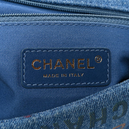 Denim Quilted Denim Large Mood Flap Blue Multicolor